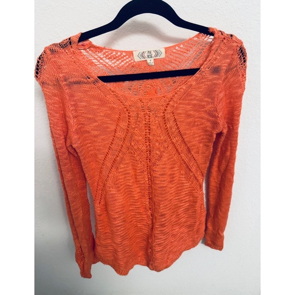 Orange Knit Women's Top - Picture 2 of 3